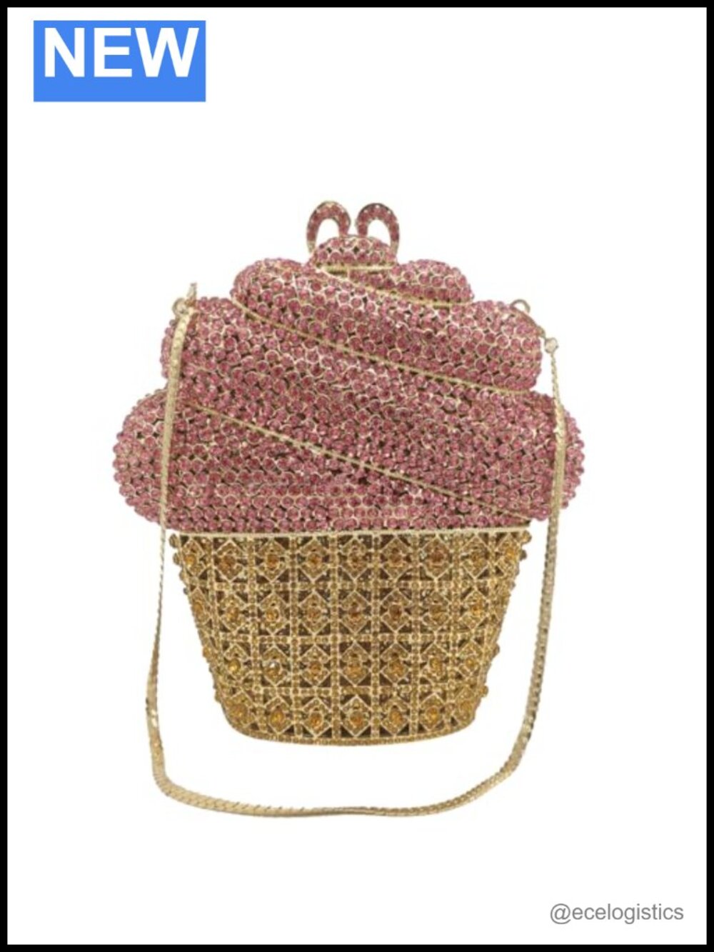 Rhinestone Clutch Purse for Women Formal, Crystal Evening Handbag with Chain
